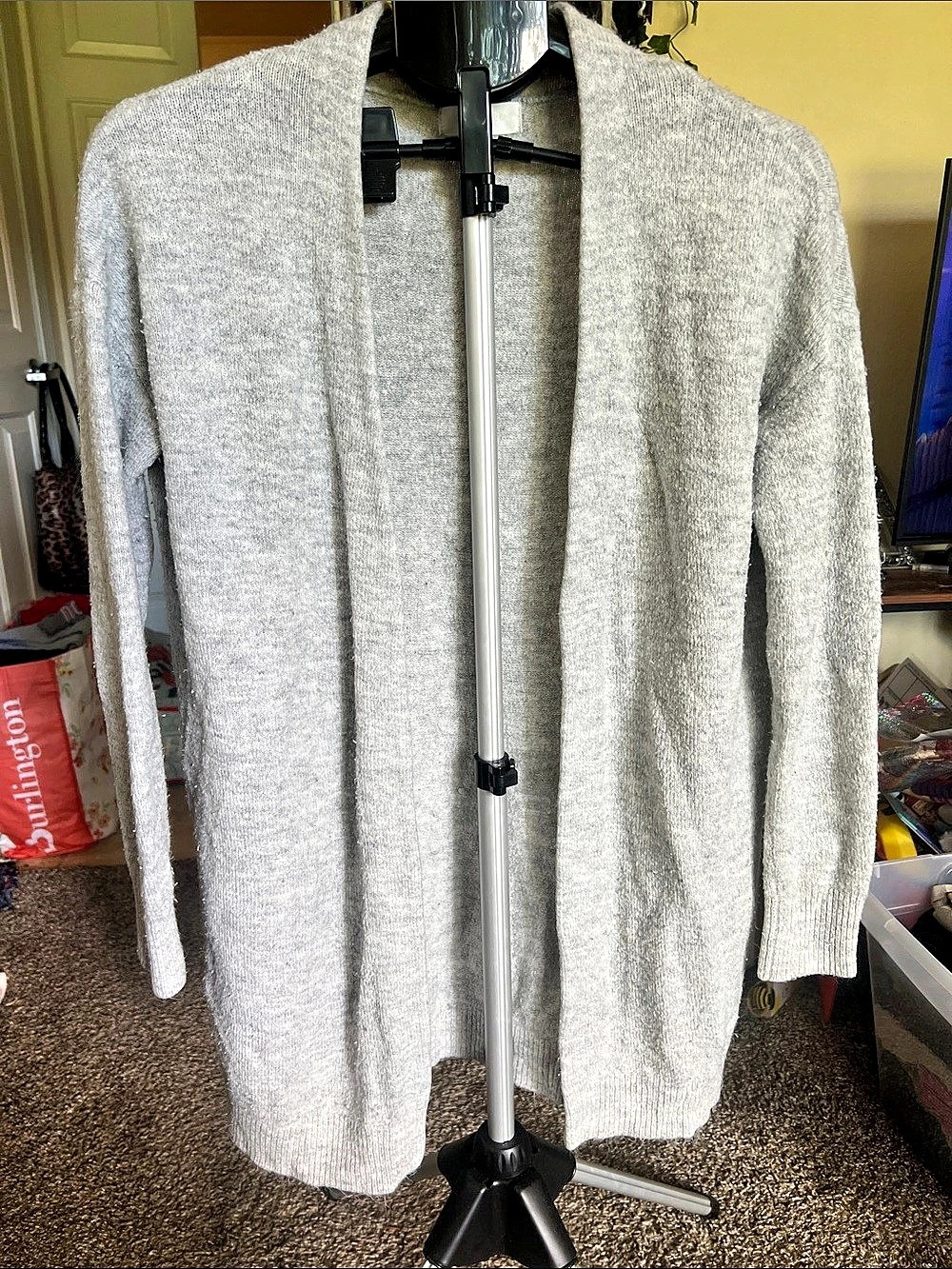 Sophie Rue Gray Open Front Cardigan